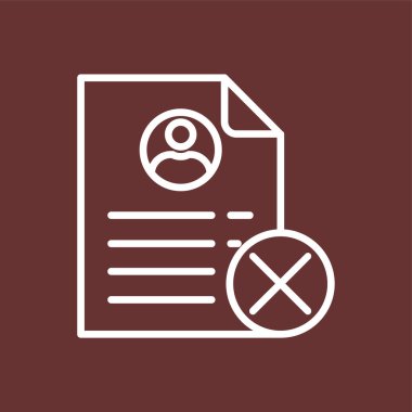 Reddedilmiş simge, vektör illüstrasyonu basit tasarım