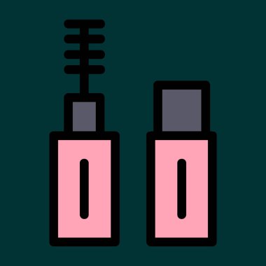 Maskara simgesi, vektör illüstrasyonu basit tasarım