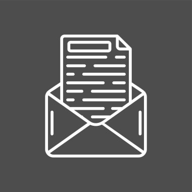 e-posta pazarlama simgesi, vektör illüstrasyonu basit tasarım