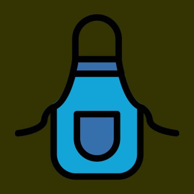 önlük simgesi, vektör illüstrasyonu basit tasarım