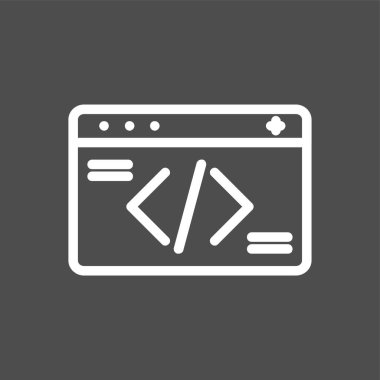 Coding icon, vector illustration simple design