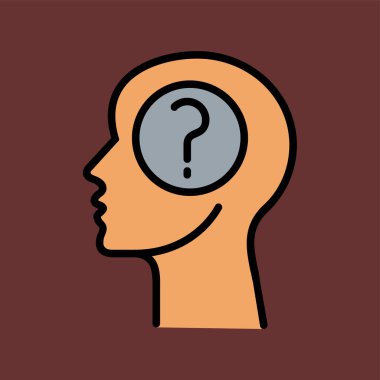 baş simge, vektör illüstrasyonu basit tasarım