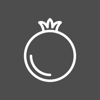 Nar simgesi, vektör illüstrasyonu basit tasarım