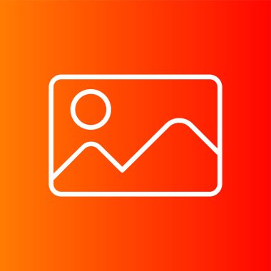 Resim simgesi, vektör illüstrasyonu basit tasarım