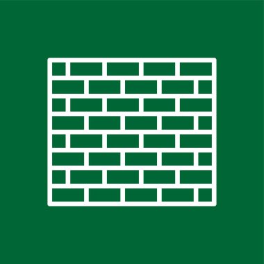Brick Wall simgesi, vektör illüstrasyonu basit tasarım