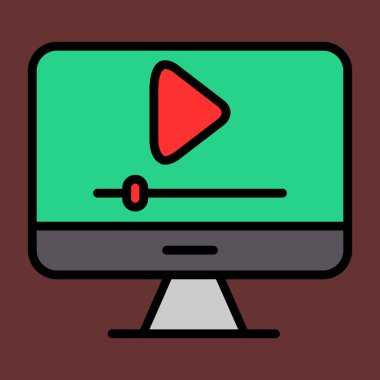 Video Düzenleyici simgesi, vektör illüstrasyonu basit tasarım