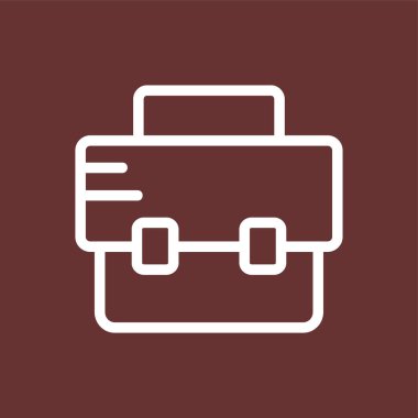 evrak çantası simgesi, vektör illüstrasyonu basit tasarım