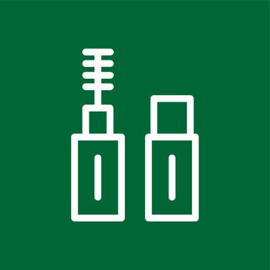 Maskara simgesi, vektör illüstrasyonu basit tasarım