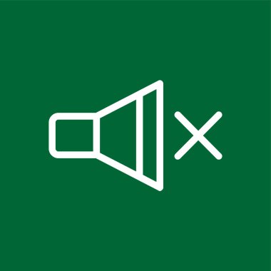 Mute icon, vector illustration simple design