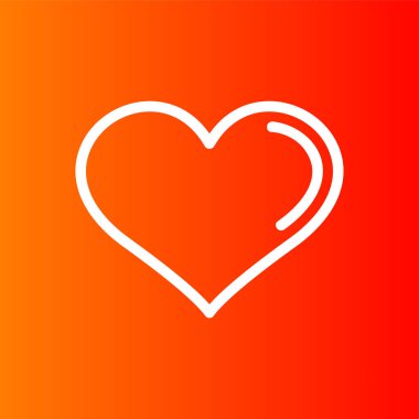 Kalp simgesi, vektör illüstrasyonu basit tasarım