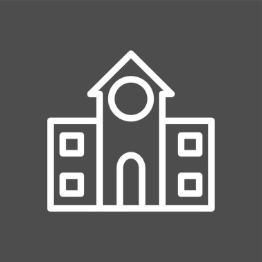 okul simgesi, vektör illüstrasyonu basit tasarım