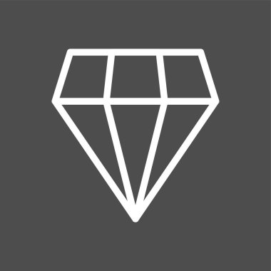 Elmas simgesi, vektör illüstrasyonu basit tasarım