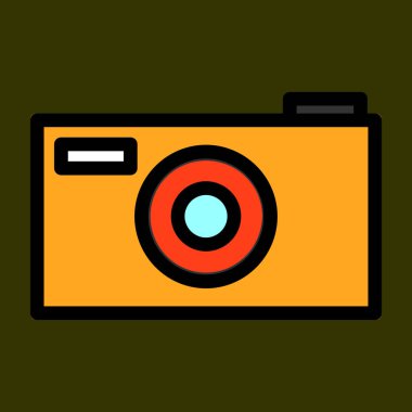 kamera simgesi, vektör illüstrasyonu basit tasarım