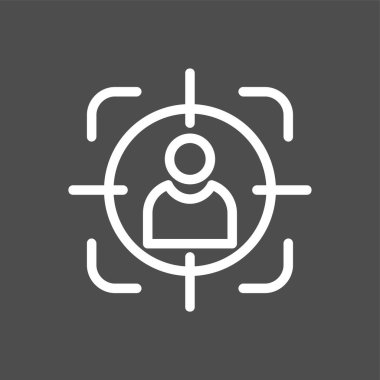 Hedef Seyirci simgesi, vektör illüstrasyonu basit tasarım