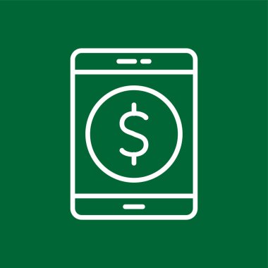 Çevrimiçi Para simgesi, vektör illüstrasyonu basit tasarım