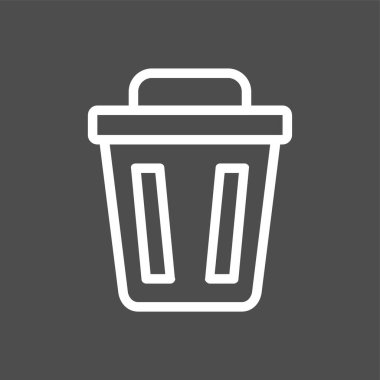 Çöp simgesi, vektör illüstrasyonu basit tasarım