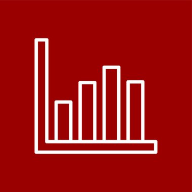 Çubuk Grafik simgesi, vektör illüstrasyonu basit tasarım