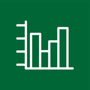 Grafik çubuğu simgesi, vektör illüstrasyonu basit tasarım