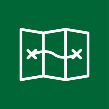 harita simgesi, vektör illüstrasyonu basit tasarım