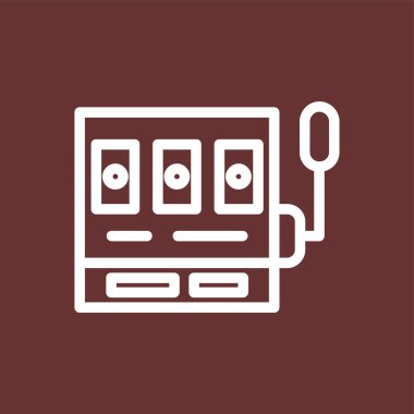 Slot simgesi, vektör illüstrasyonu basit tasarım
