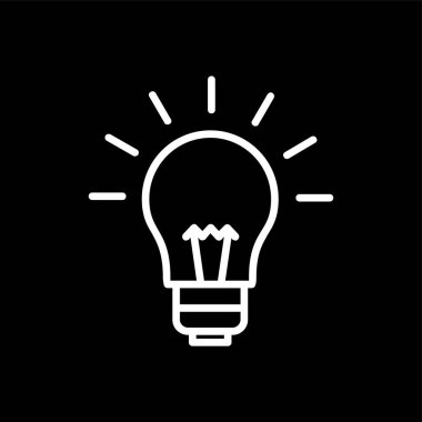 ampul simgesi, vektör illüstrasyonu basit tasarım
