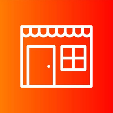 dükkan simgesi, vektör illüstrasyonu basit tasarım