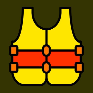 Yelek simgesi, vektör illüstrasyonu basit tasarım