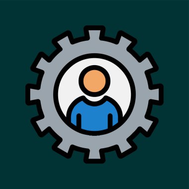 yönetim simgesi, vektör illüstrasyonu basit tasarım