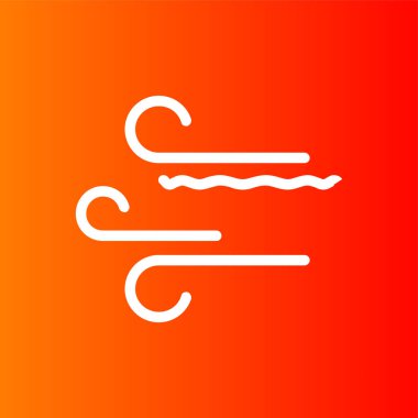 Rüzgar simgesi, vektör illüstrasyonu basit tasarım