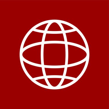 küresel simge, vektör illüstrasyonu basit tasarım