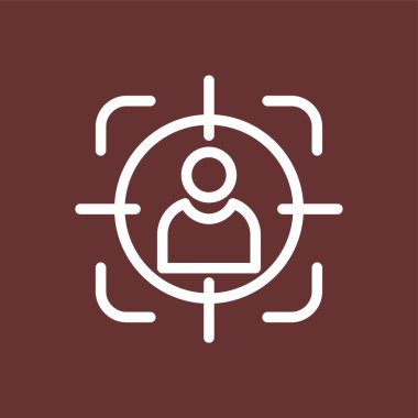 Hedef Seyirci simgesi, vektör illüstrasyonu basit tasarım