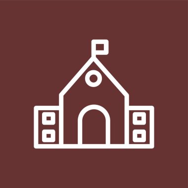 okul simgesi, vektör illüstrasyonu basit tasarım