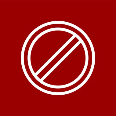 Yasak simge, vektör illüstrasyonu basit tasarım