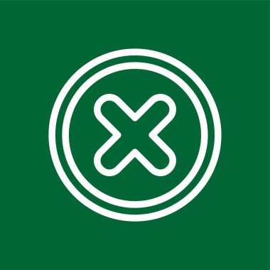 Simge ve vektör illüstrasyonunu iptal et basit tasarım