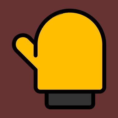 Eldiven simgesi, vektör illüstrasyonu basit tasarım