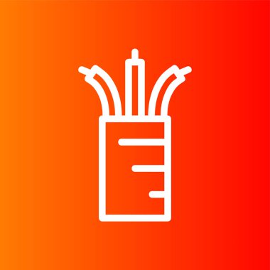 Kablo simgesi, vektör illüstrasyonu basit tasarım