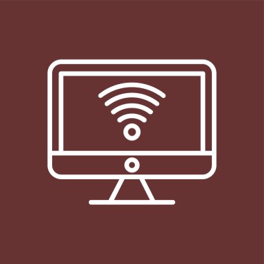 wifi simgesi, vektör illüstrasyonu basit tasarım
