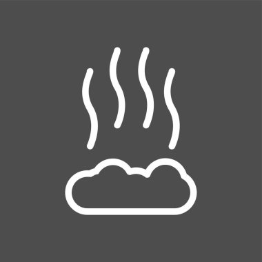 Duman simgesi, vektör illüstrasyonu basit tasarım