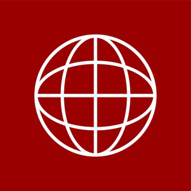 dünya simgesi, vektör illüstrasyonu basit tasarım
