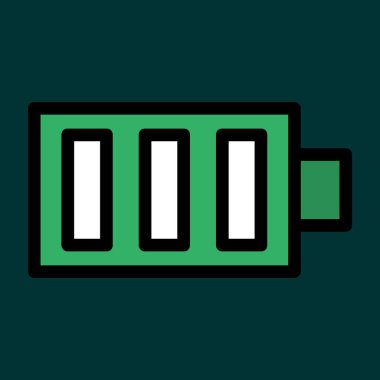 Battery icon, vector illustration simple design