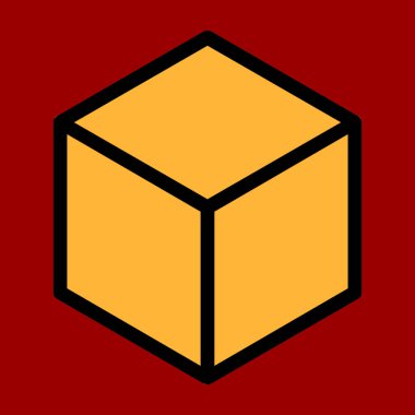 3d simgesi, vektör illüstrasyonu basit tasarım