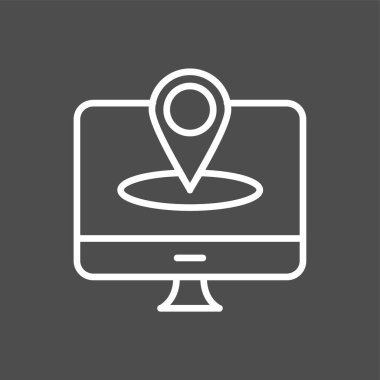 konum simgesi, vektör illüstrasyonu basit tasarım