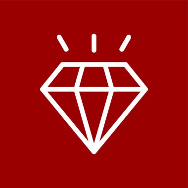 Elmas simgesi, vektör illüstrasyonu basit tasarım