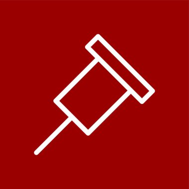 Pin simgesi, vektör illüstrasyonu basit tasarım