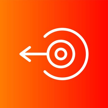 Sol Ok simgesi, vektör illüstrasyonu basit tasarım