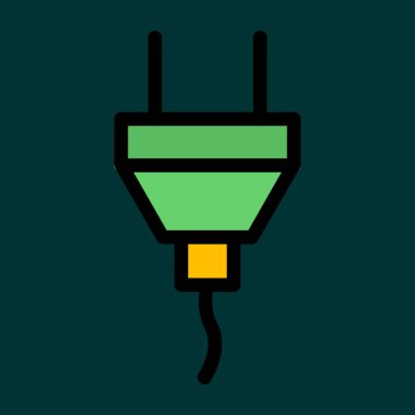 Fiş simgesi, vektör illüstrasyonu basit tasarım