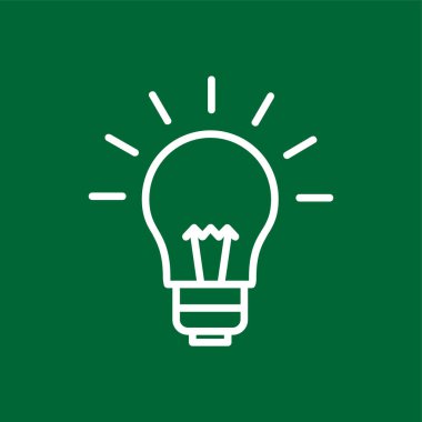 ampul simgesi, vektör illüstrasyonu basit tasarım