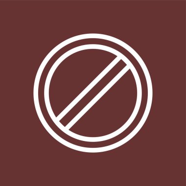 Yasak simge, vektör illüstrasyonu basit tasarım