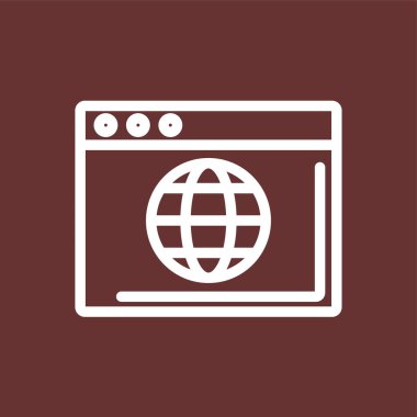 Web tarayıcı simgesi, vektör illüstrasyonu basit tasarım