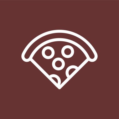 Pizza simgesi, vektör illüstrasyonu basit tasarım